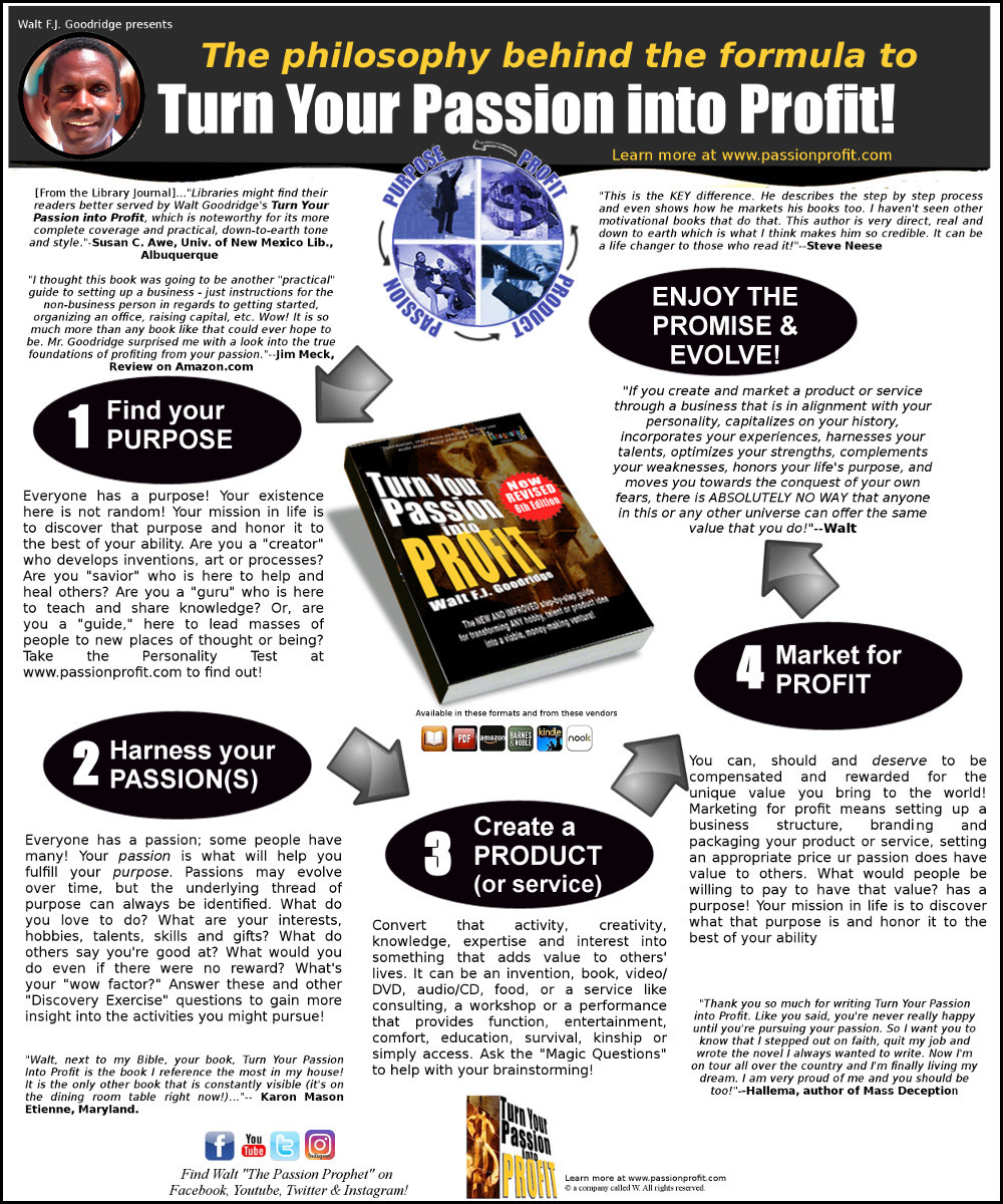 Turn Your Passion into Profit infographic